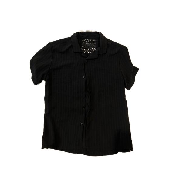Denim & Flower Ricky Singh Button Up Short Sleeve Mens M - Picture 1 of 3